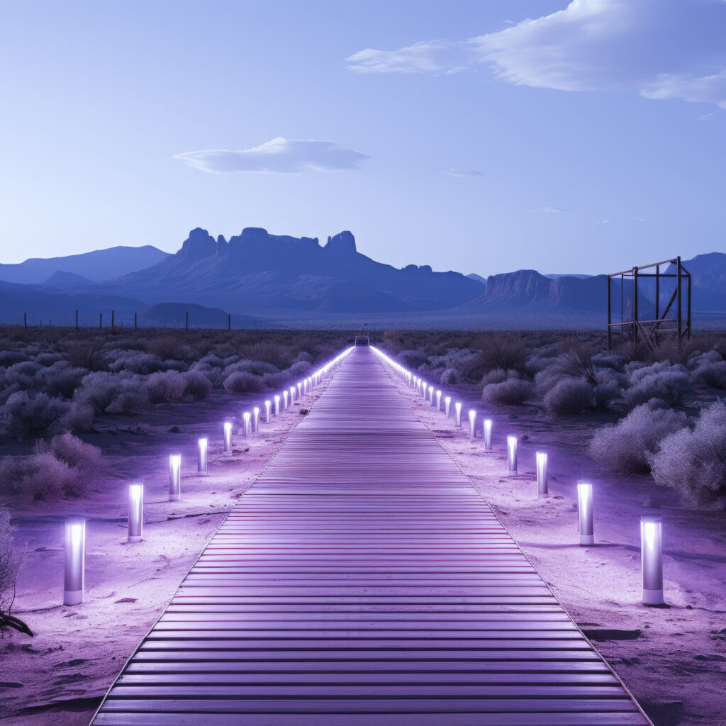 color year purple tones abstract landscape with fantasy aesthetic